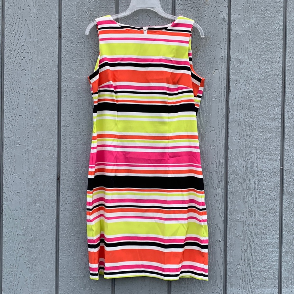 Bright Color Block Stripe Dress